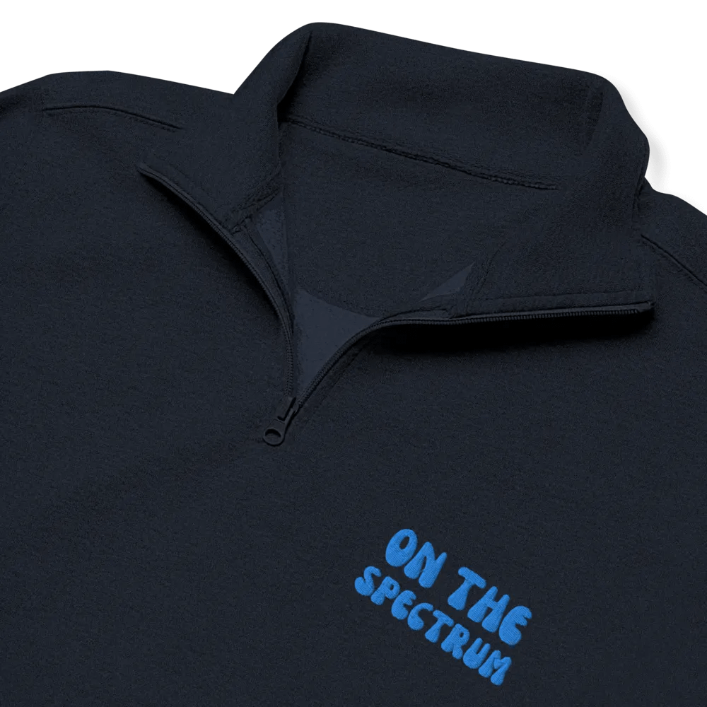 ON THE SPECTRUM (aqua) embroidered quarter zip product image (13)