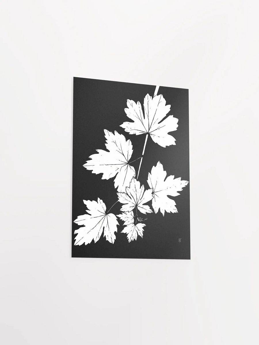 Jagged Leaves Silhouette Poster - Grape Leaves Dark product image (3)