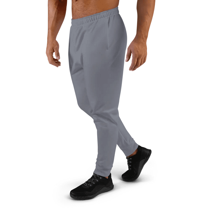 Plain Cool Medium Gray Light Summer Recycled Polyester Premium Men's Joggers by Treasure Pie product image (2)