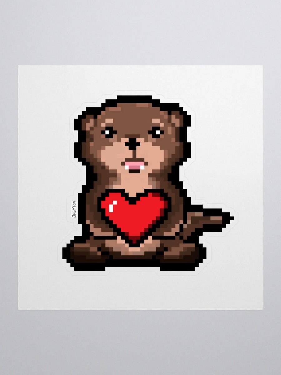 Otter Pixel Art Sticker product image (1)