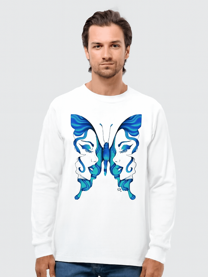 Illusionary Butterfly Visage Long Sleeve T-Shirt product image (1)