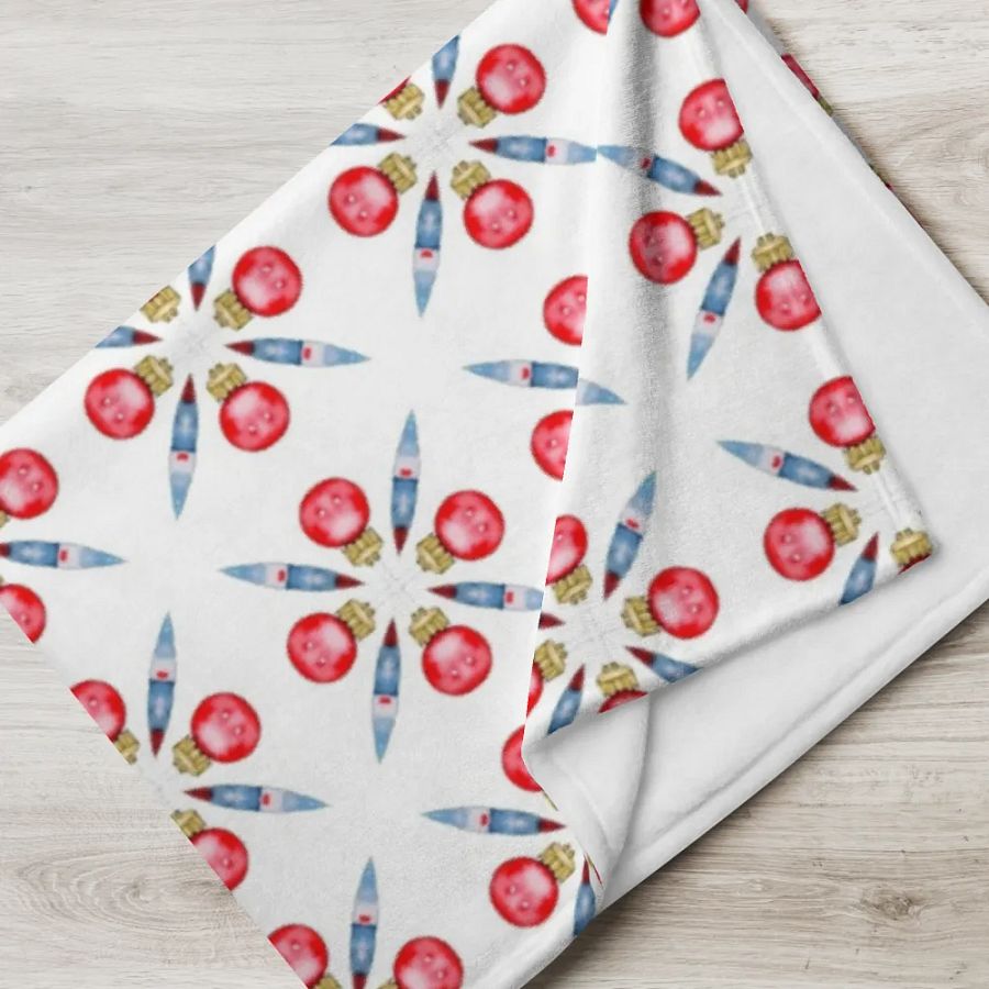 Festive Bauble Throw Blanket product image (1)