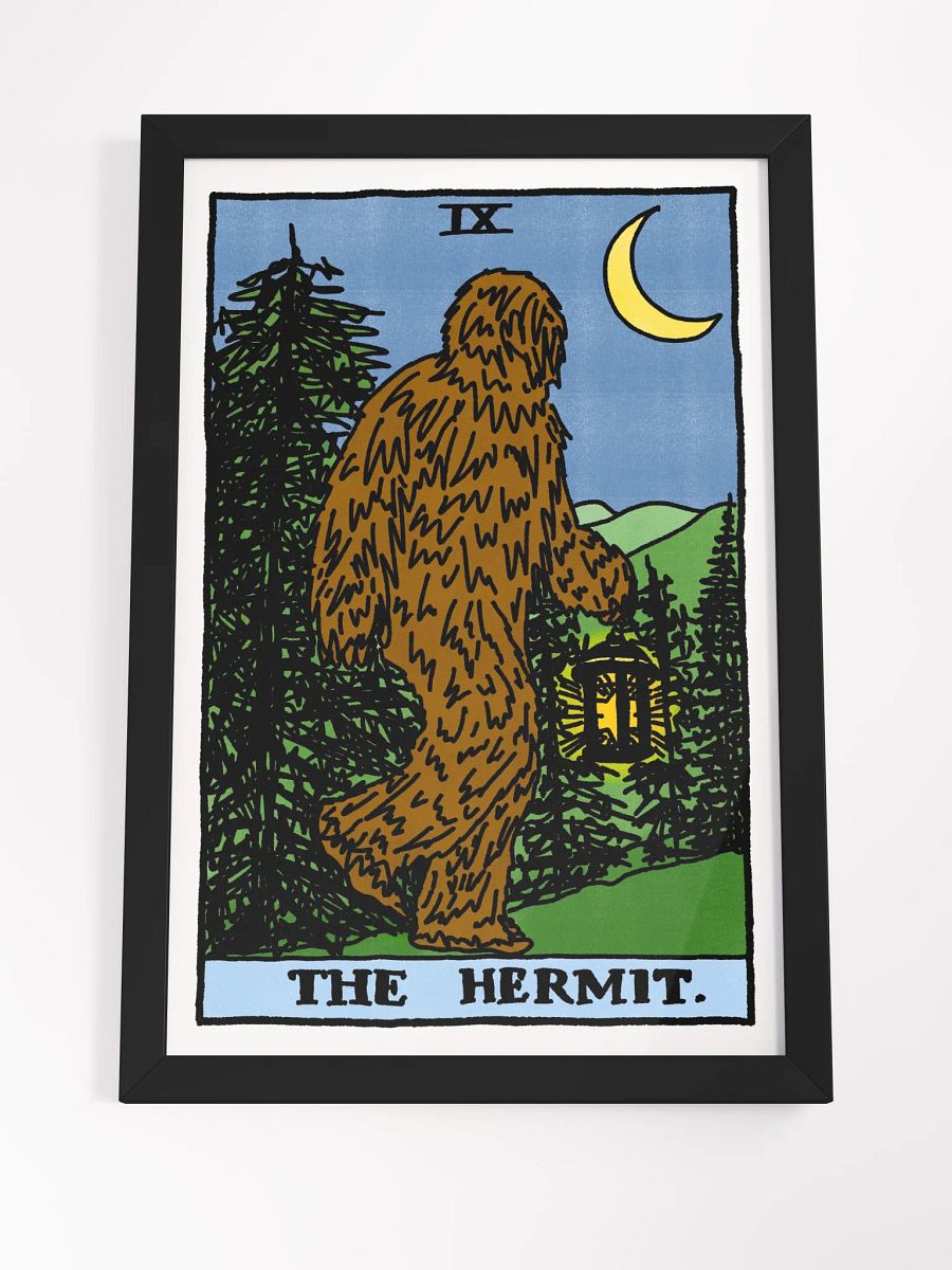 Bigfoot Hermit Tarot Card Framed Print product image (4)