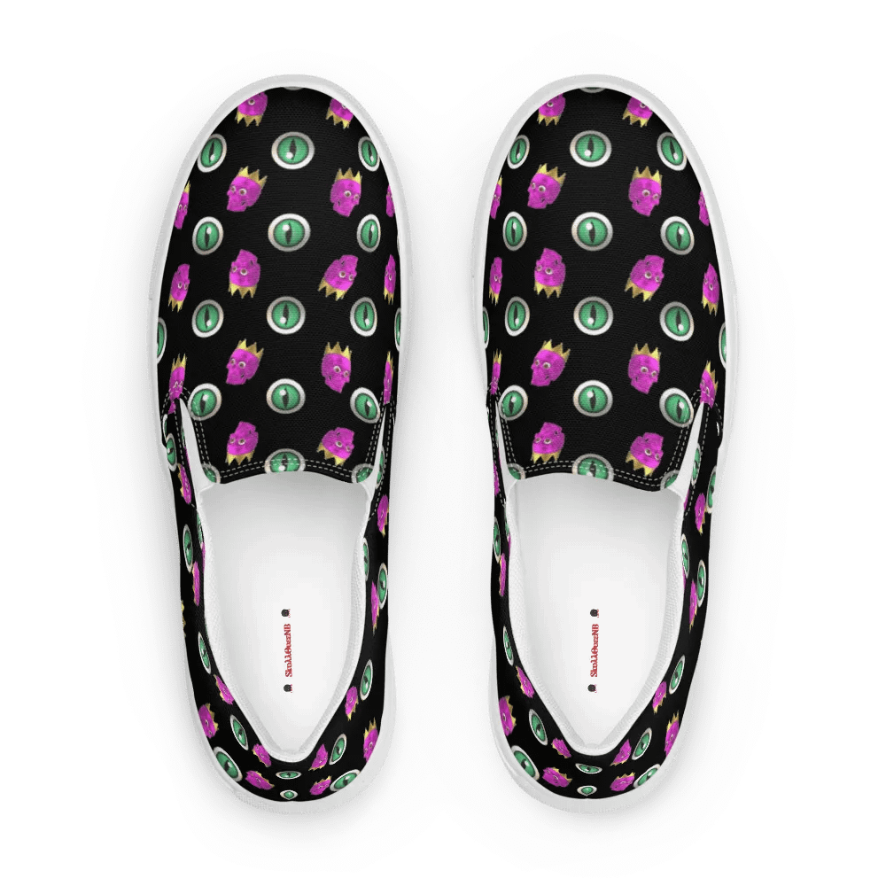 womens canvas skull slipons product image (1)