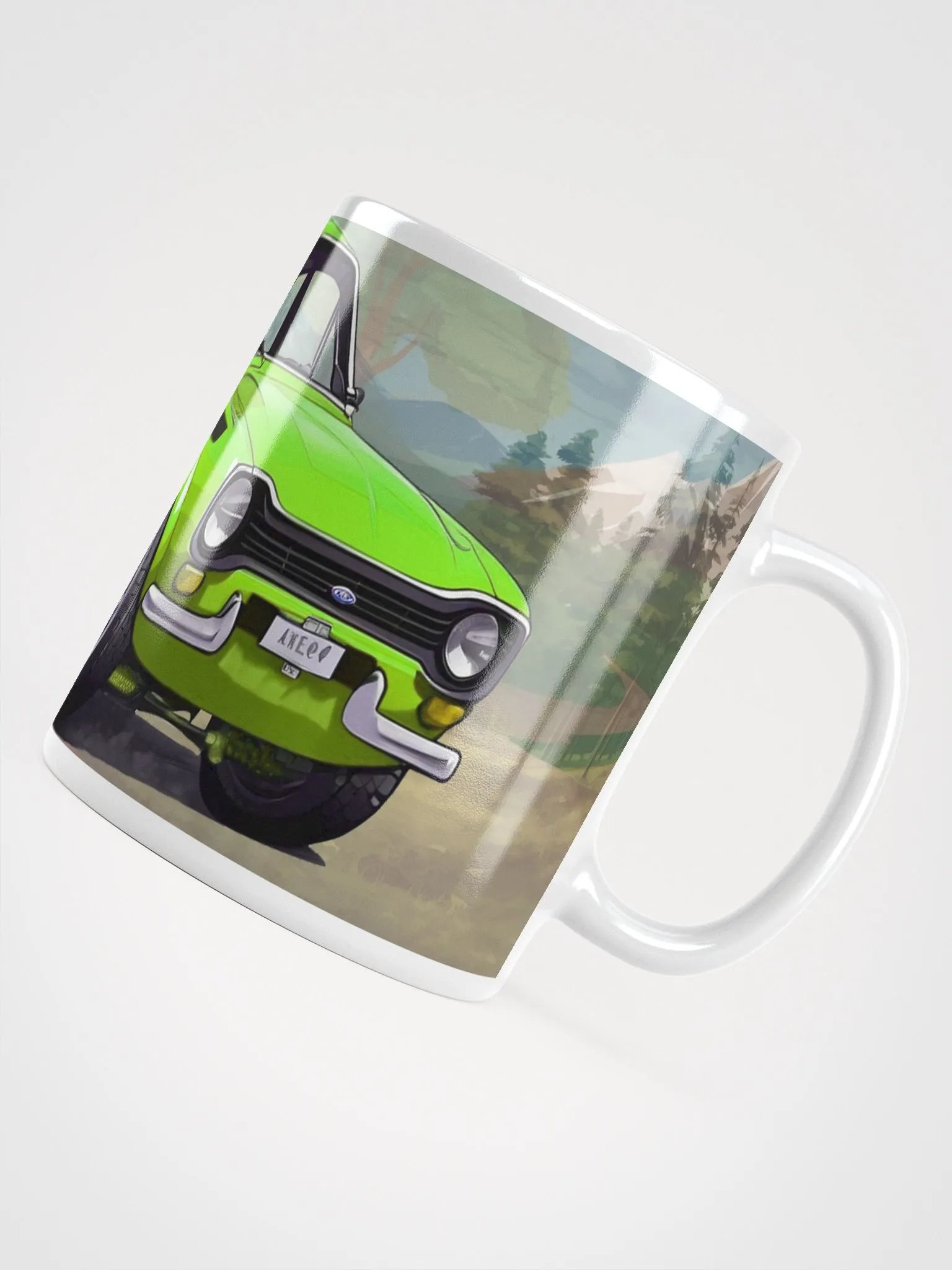 Cartoon Ford Escort MK1 Green product image (4)