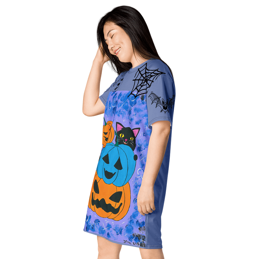 Halloween party (art by Dina R.) acrylic painting picture - T-Shirt Dress product image (3)