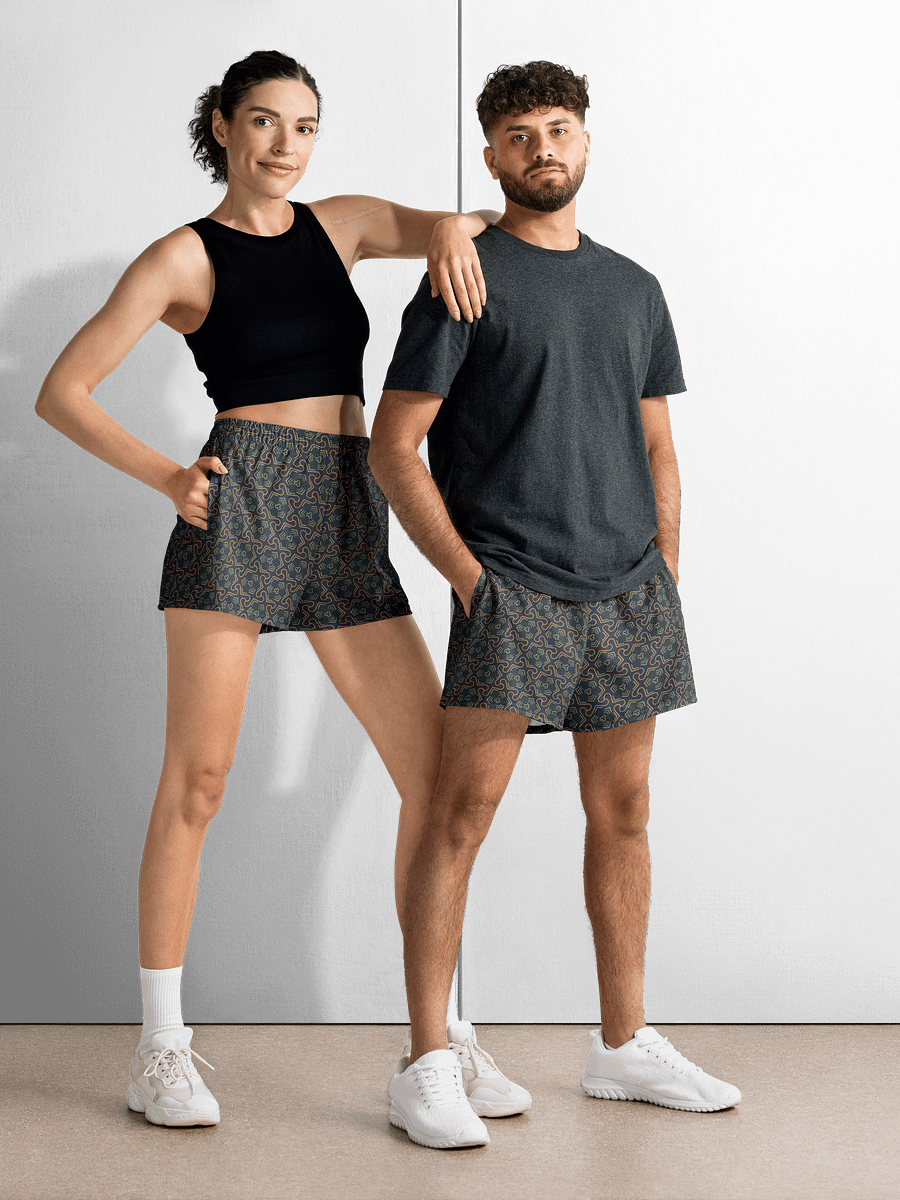 Groovy Grove Geometric All Over Print Unisex Athletic Short Shorts product image (1)