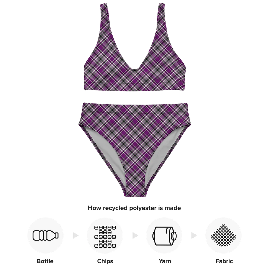 Purple, Gray, and Black Plaid Bikini product image (10)