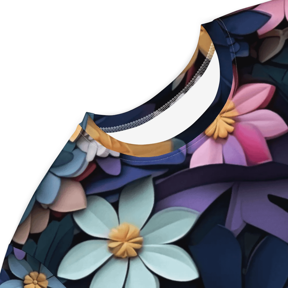 3D-Ditsy-Flowers-Seamless-Patterns T-shirt Dress - V3 product image (5)