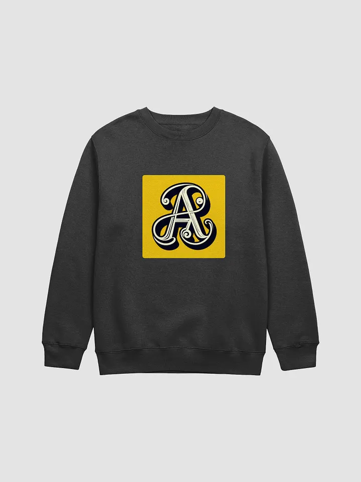 Aurora Swirl Premium Crewneck | | AI Design initial A product image (1)