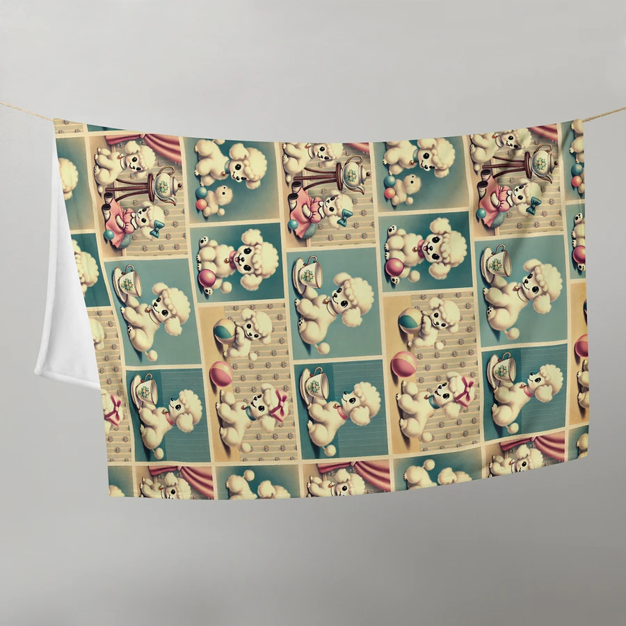 Retro Poodle Puppy Throw Blanket - Vintage-Style product image (11)