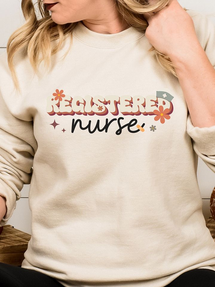 Registered Nurse Retro Sweatshirt - Light Colors product image (1)