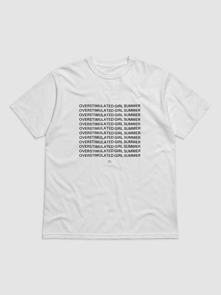 OVERSTIMULATED GIRL SUMMER black eco tee product image (1)