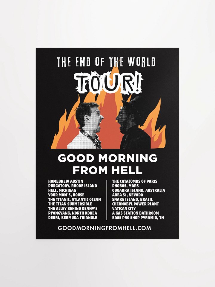 Homebrew Austin Exclusive - The End of the World Tour Poster! product image (1)