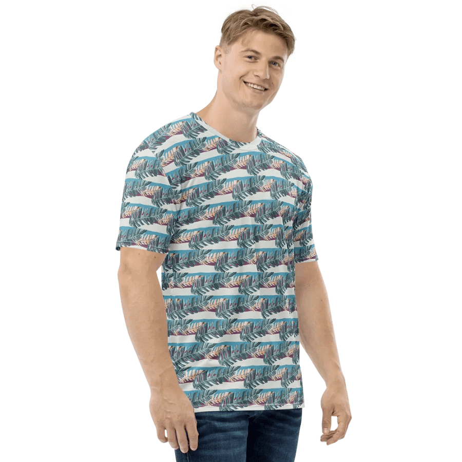 Tropical Stripes | Crew Neck T-Shirt product image (4)