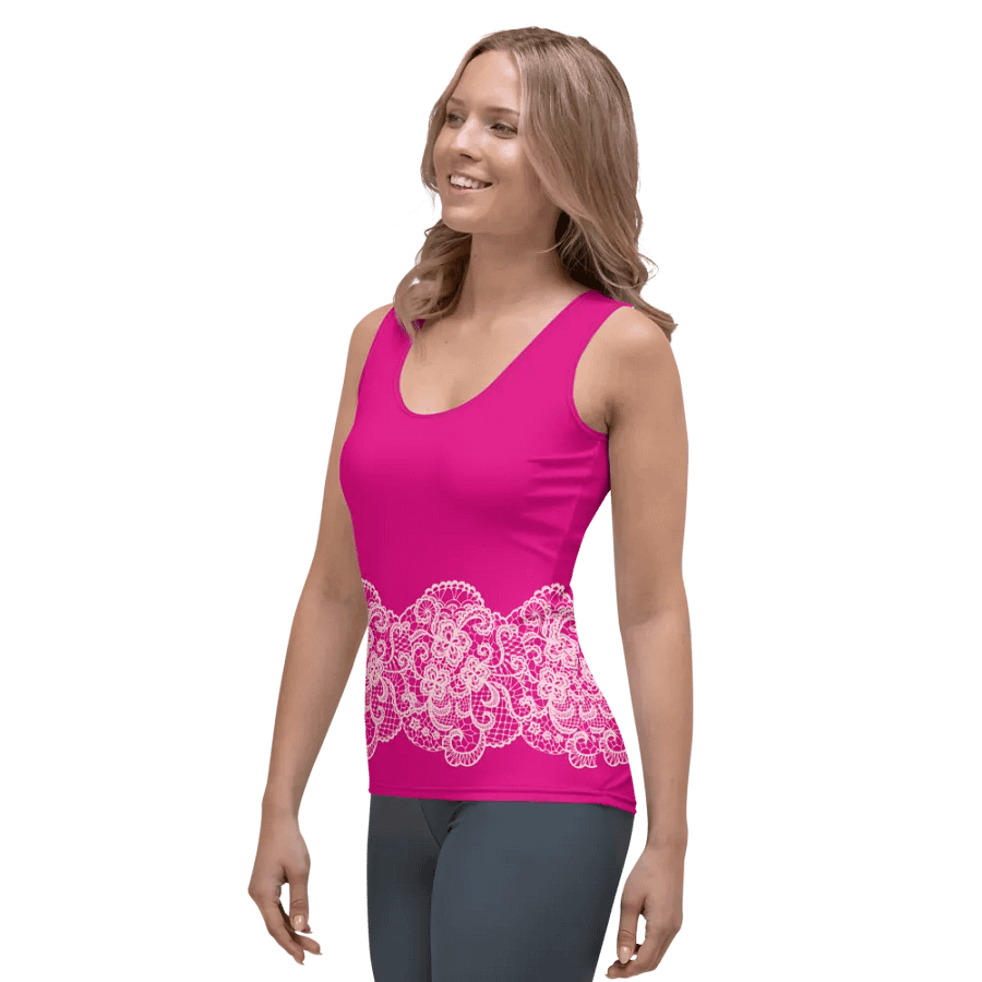 Lace Pink Premium Sportswear Tank Top product image (5)