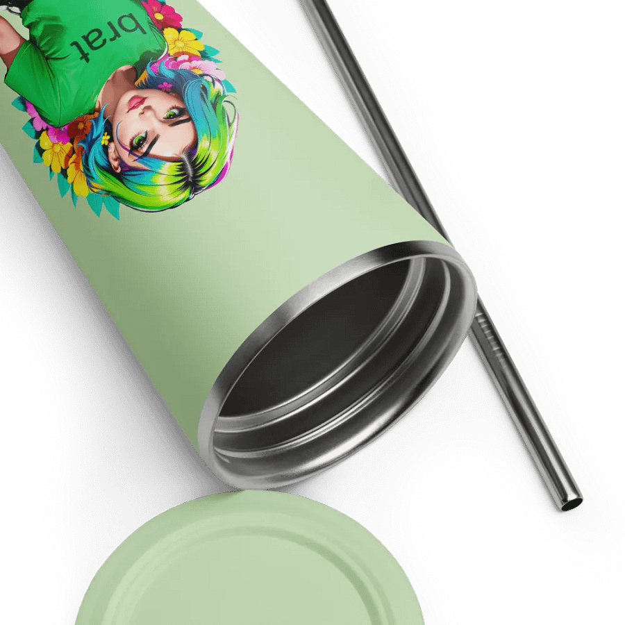 Brat 20 oz Tumbler Cup - Mint - Insulated Tumbler with a Straw v1 product image (9)