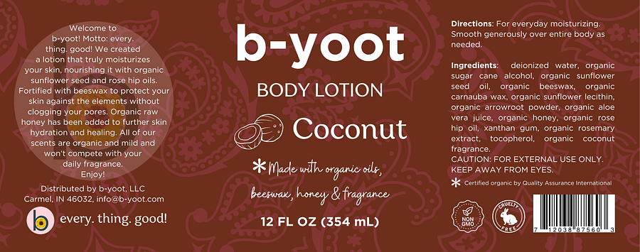b-yoot® Organic Coconut Body Lotion product image (5)