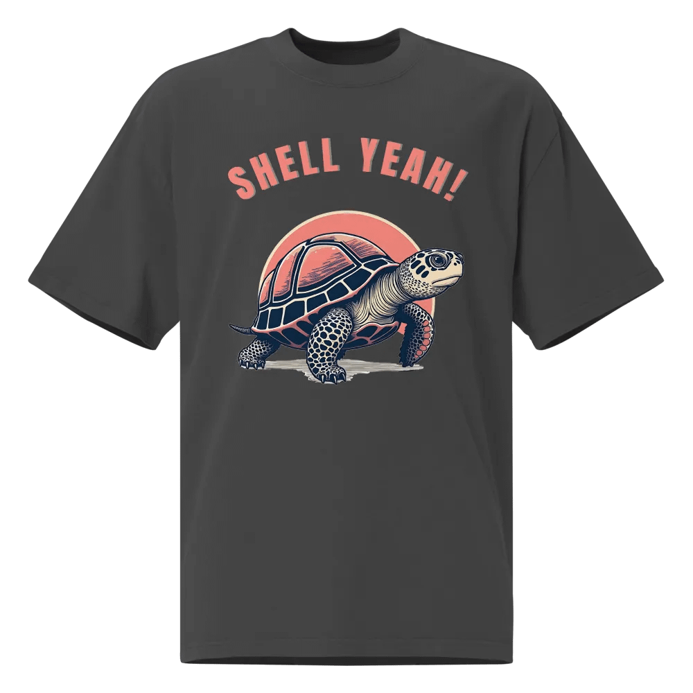 Shell Yeah! Illustrated Turtle Oversized T-Shirt product image (1)
