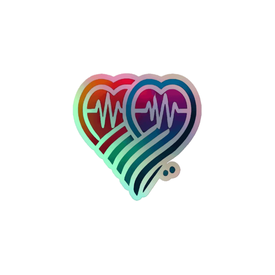 Heartbeat Harmony Holographic Sticker Set product image (1)