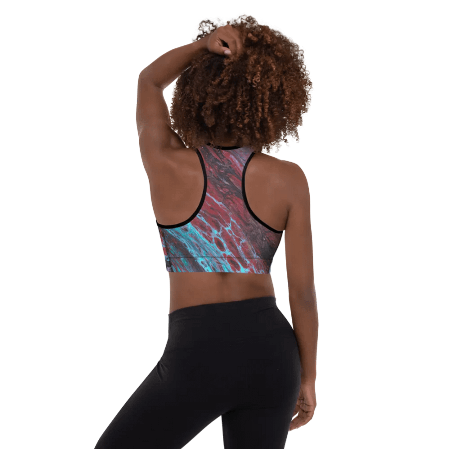 Crimson Tides - All-Over Print Padded Sports Bra product image (2)