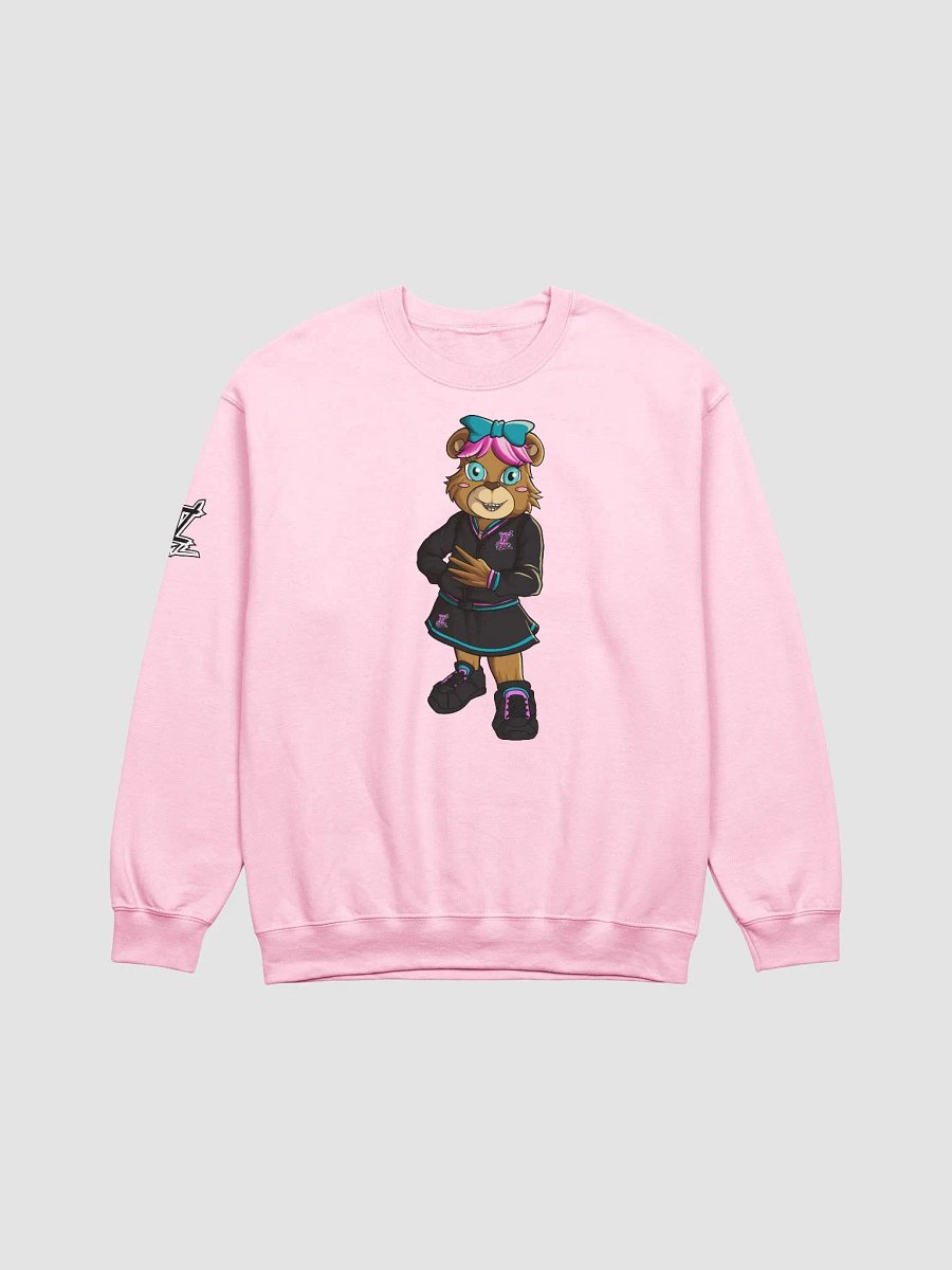 Standing Girl Bear Pink Crewneck Sweatshirt product image (1)
