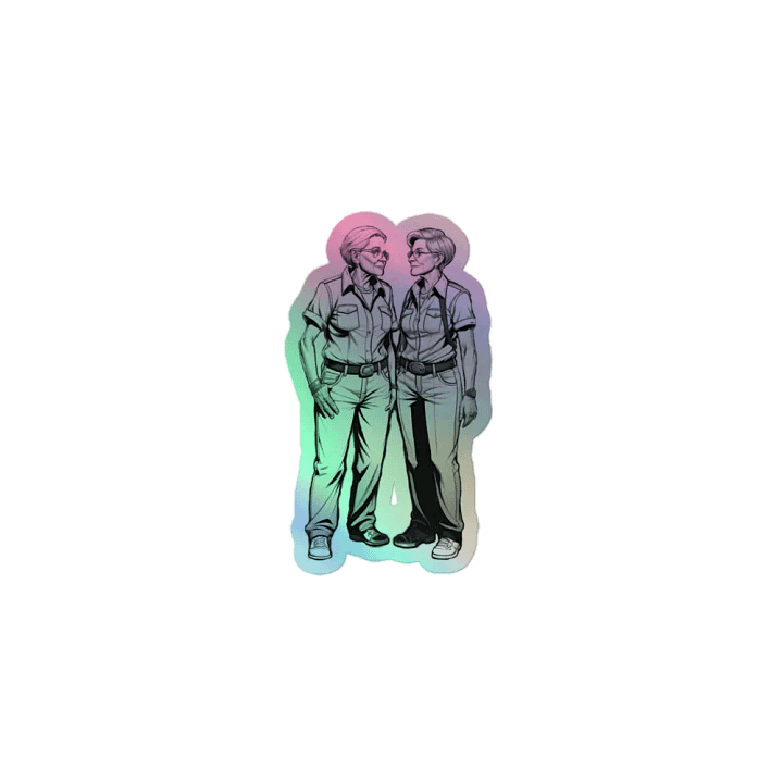 Cool Couple 2 LGBTQ+ Holo Sticker product image (1)