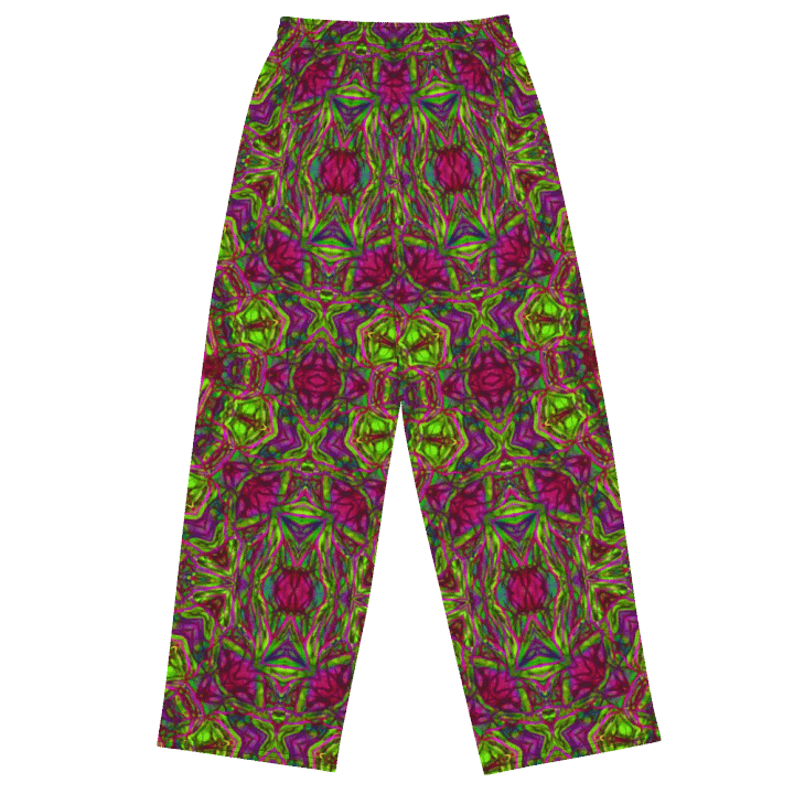 Green and Pink Kaleidoscope Wideleg Pants product image (1)