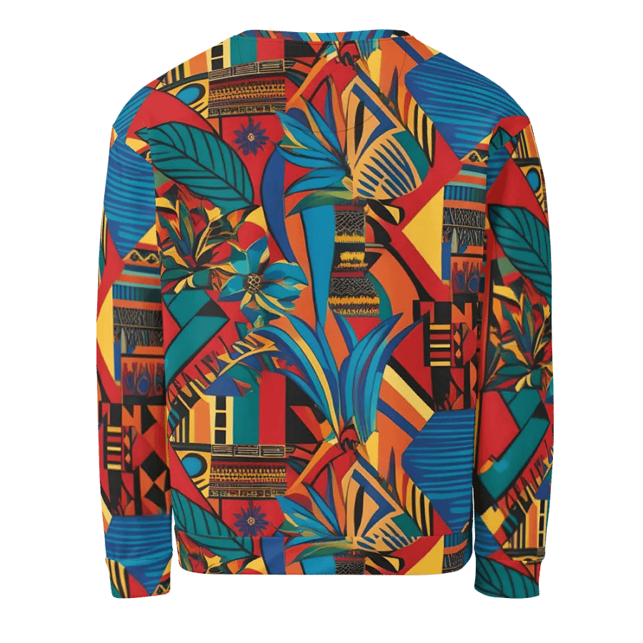 African-Inspired Pattern All-Over Print Recycled Unisex Sweatshirt product image (4)