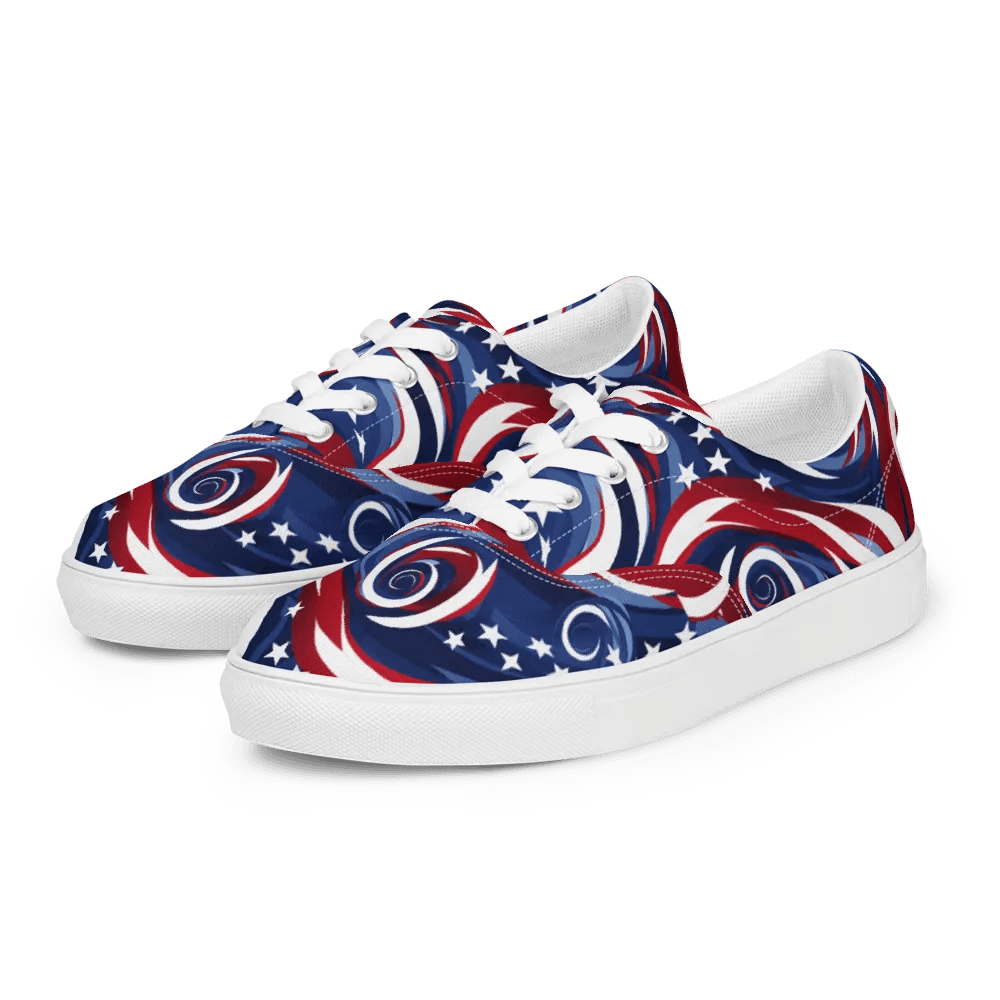 Patriotic Wave Men's Canvas Shoes product image (3)