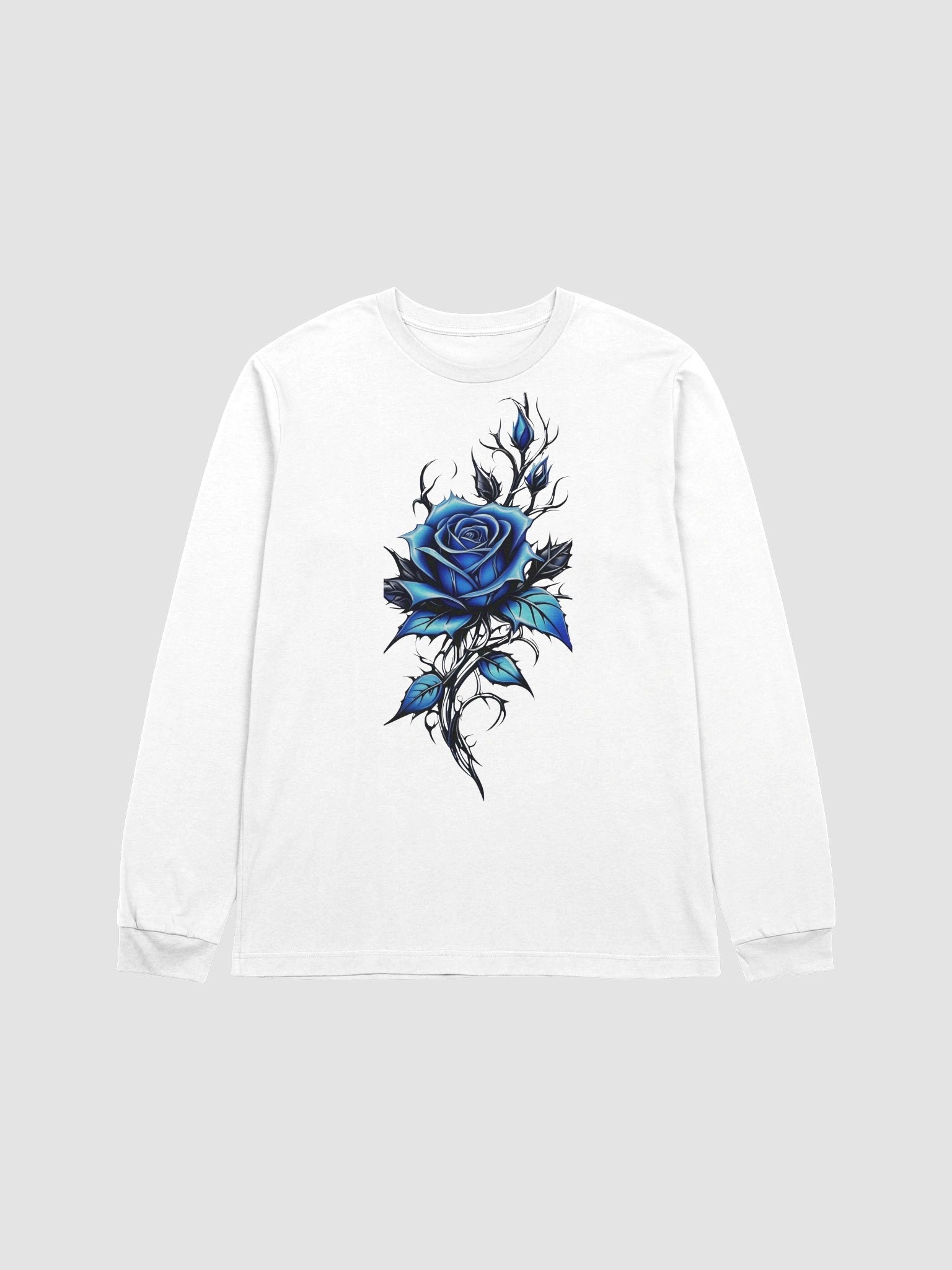 Ethereal Blue Rose Long Sleeve T-Shirt product image (1)