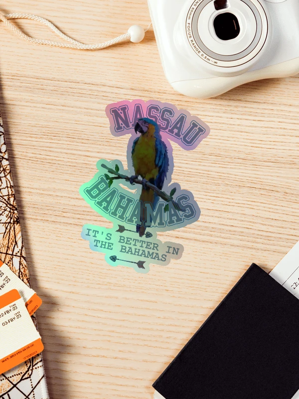 Nassau Bahamas Sticker Holographic : Bahamas Parrot : It's Better In The Bahamas product image (1)