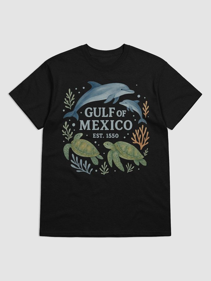 Dolphin & Turtle Gulf of Mexico Shirt – Est. 1550 Ocean Wildlife Tee product image (1)