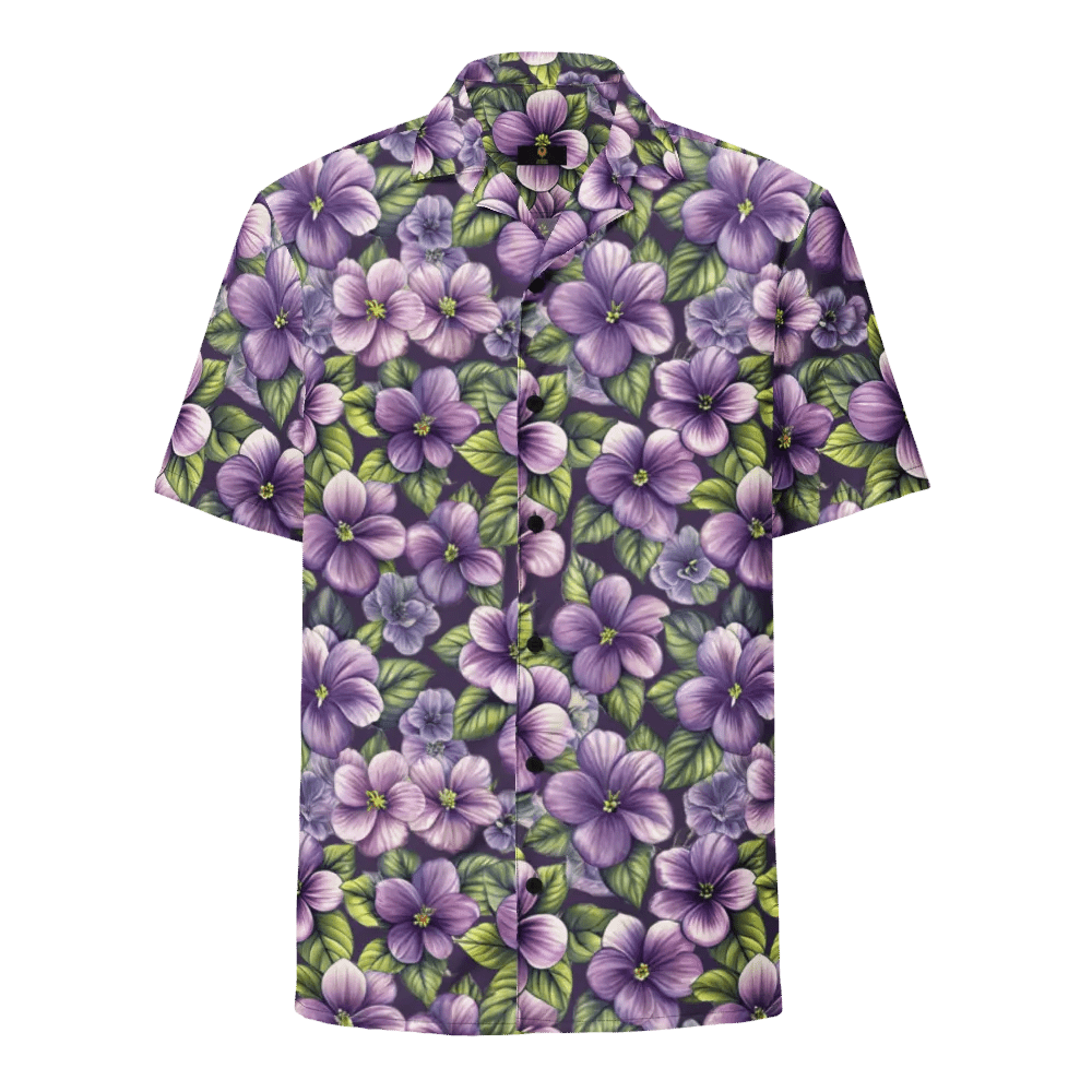 Botanical Bloom: African Violet Elegance Shirt product image (6)