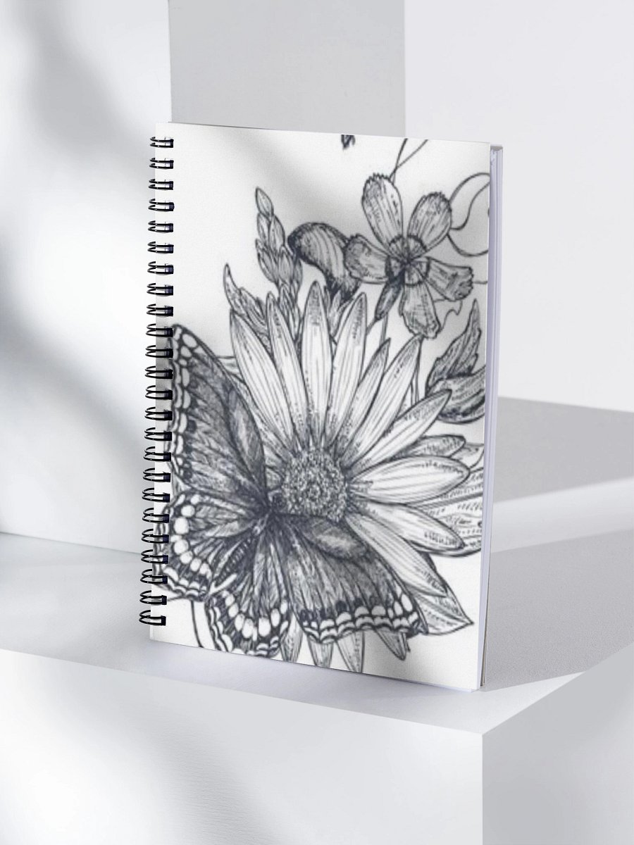 Butterfly and Daisy Spiral Notebook product image (4)