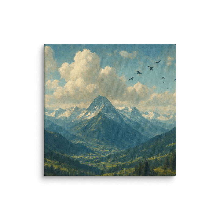 Canvas Print - Textured Mountain Landscape 'Alpine Vista' product image (1)