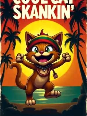Cool Cat Skankin' – A Reggae Vibe Straight From Di Yard!  Welcome to a world where the sun is hot, the riddim sweet, and even the cats skank to the beat! 🎶 Meet the ultimate RastaCat! 