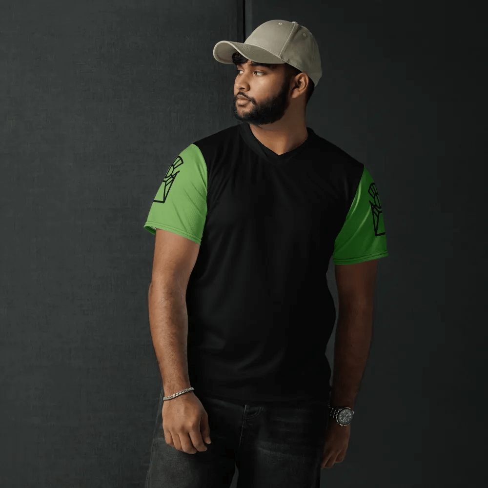Reverence Icon / MO Unisex Sports Jersey / Black + Olive product image (4)