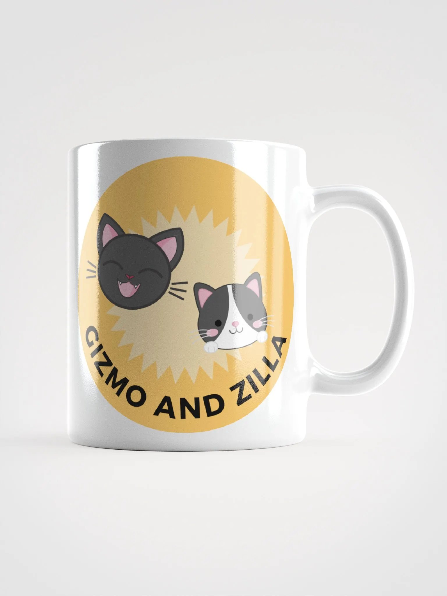 Gizmo and Zilla Smiling Cat Mug product image (1)