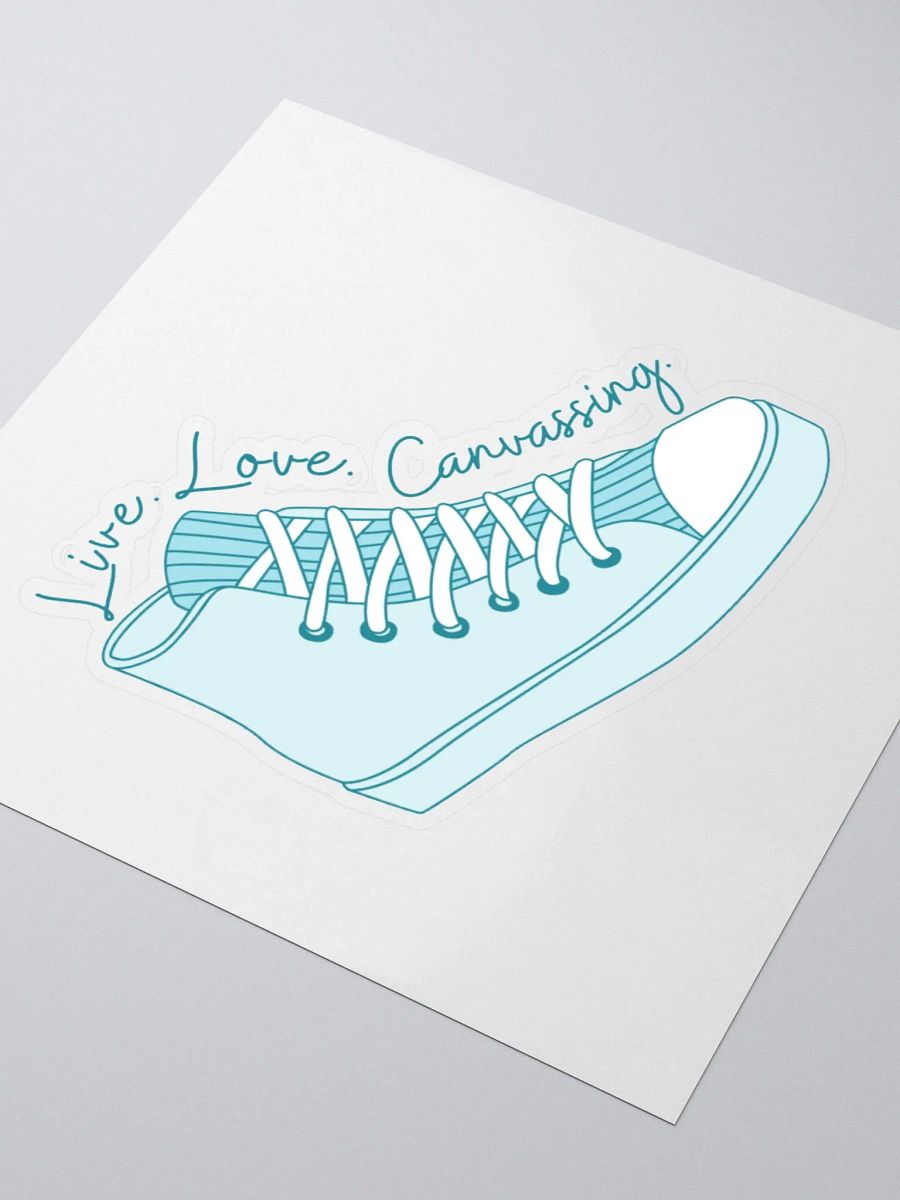 Live Love Canvassing Shoe Kiss Cut Sticker product image (3)