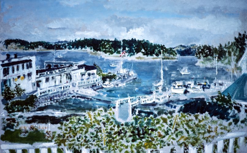 Roche Harbor, WA (1987) on canvas (26" x 40") product image (1)