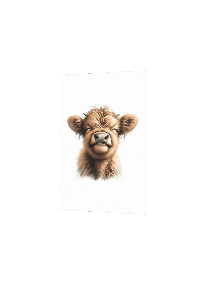 Smiling Fluffy Highland Cow Nursery Print product image (2)