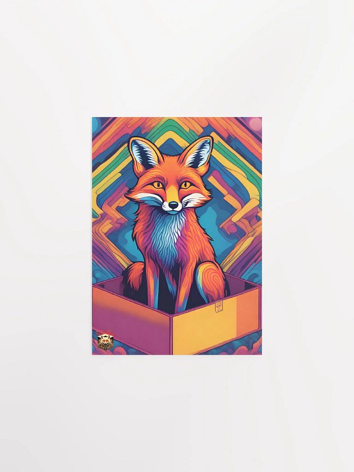 Fox in Box Psychodelic Art Matte Poster product image (1)
