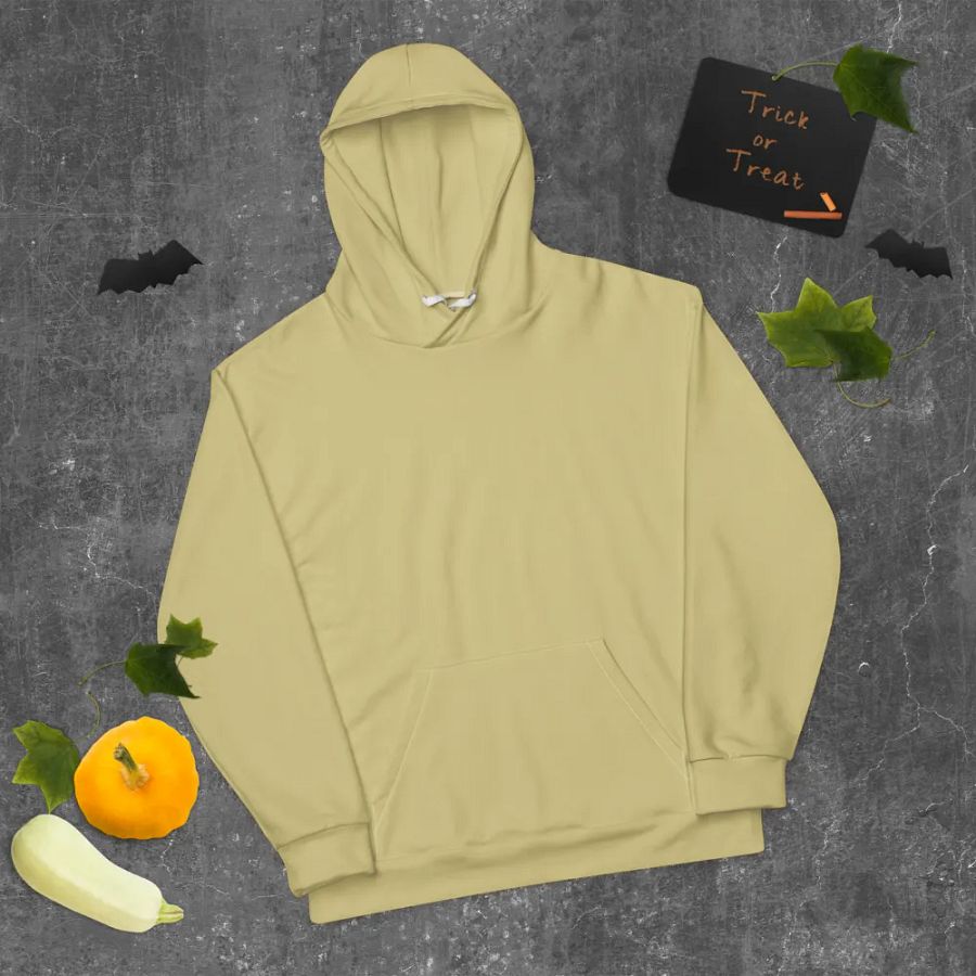 Plain Medium Yellow Soft Summer Unisex Recycled Polyester Heavyweight Premium Hoodie by Treasure Pie product image (10)