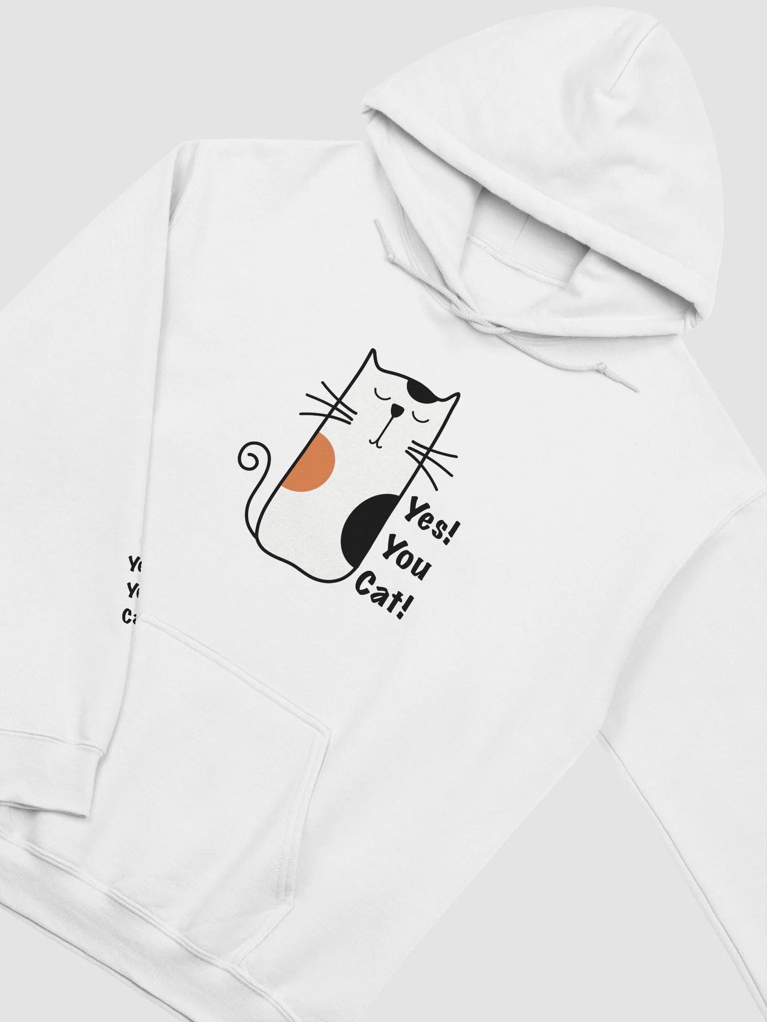 Yes! You Cat! White Hoodie product image (1)