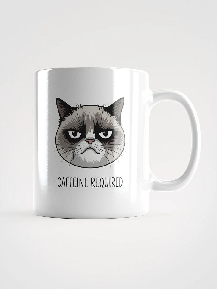 Caffeine Required Grumpy Cat Mug | Funny Cat Gift Mug product image (1)