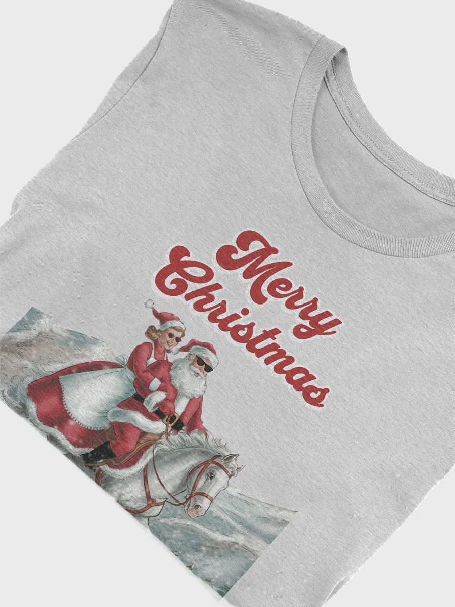 Mr. and Mrs. Santa Claus Horse Riding T-shirt product image (30)