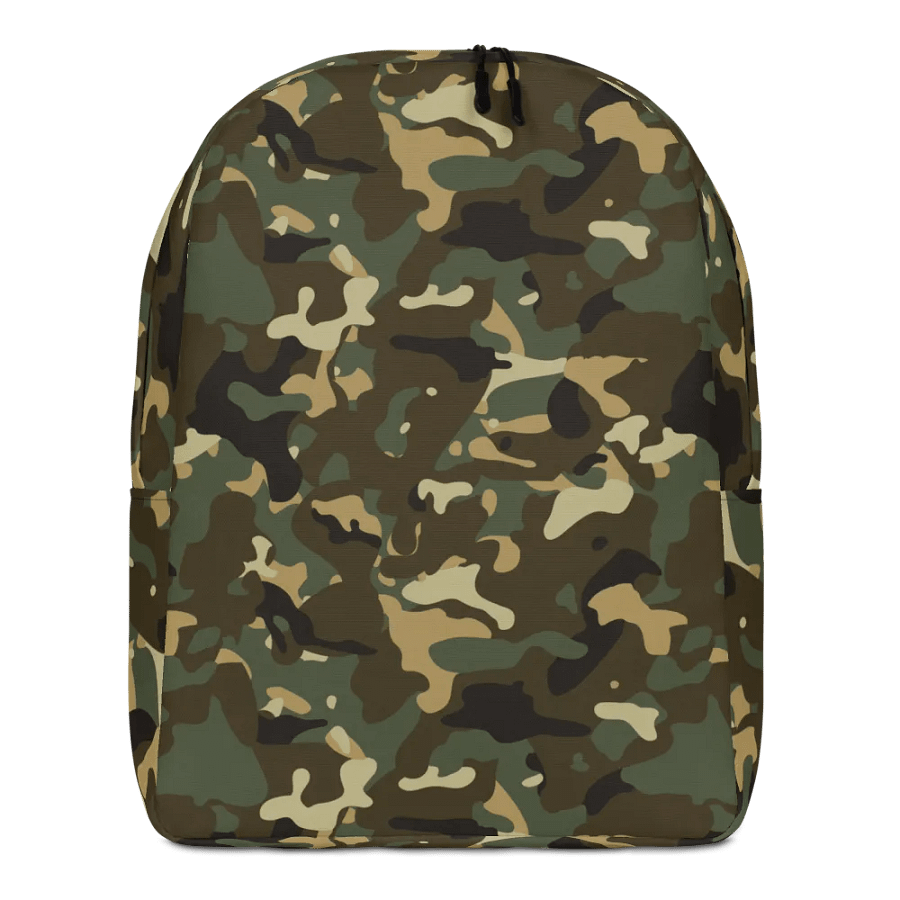 Military Green Camouflage All-Over Print Minimalist Backpack product image (4)