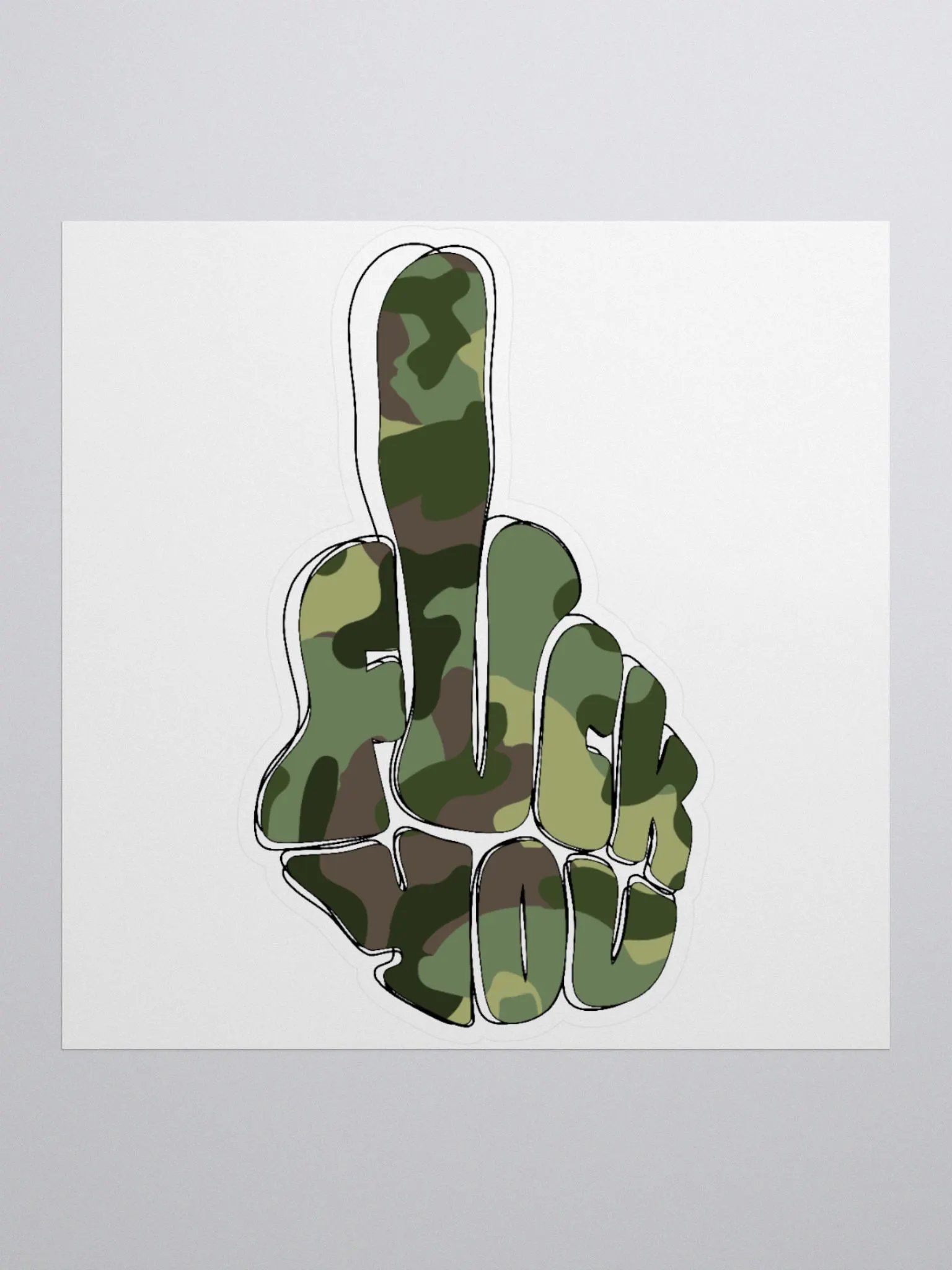 FU Camo 'The Finger' Sticker product image (2)