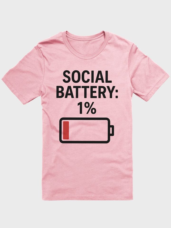 Social Battery: 1% T-Shirt – Funny Minimalist Tee for Introverts, Overthinkers & Anti-Social Vibes product image (1)